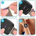 Miniatyrbillede 3 af 5: Metal Justerbar Udskiftnings Rem Armbånd Magnetiske Remme Kompatibel Med Fitbit Versa/versa 2/versa Lite/se, Multi-farve Colorful Large