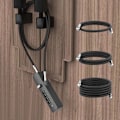 Miniatyrbillede 1 af 8: Kabel låse med kombination, 4-cifret stålkabel låse med adgangskode, låse til skabe med 3 længder kabler til cykler, skabe, garderobeskabe,