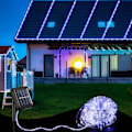 Miniatyrbillede 3 af 7: 2 stk. Hver 100ft 300 LED Solcelle Reb Lyskæder Udendørs Vandtæt Camping, 8 Tilstande Streng Lys Klar PVC Rør Belysning til Fest Have Gård Bryllup
