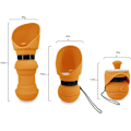 Miniatyrbillede 4 af 5: Silikone Drikkeflaske til Kæledyr - 562 ml Sammenklappelig Rejsekop til Hunde & Katte | Letvægt, Bærbar & Nem at Rengøre (Orange)