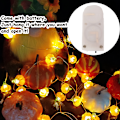 Miniatyrbilde 5 av 5: Litiumbatteri Høstborddekor Høstlys Gresskar String Lights