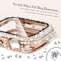 Pikkukuva 2 / 5: 2-in-1 Vedenpitävä Bling Kotelo Apple Watch Series 10 42mm:lle, Näytönsuojakotelo, Timanttisuojakuori Apple Watch 10 42 mm Kristallitimanteilla