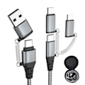 Miniatyrbilde 1 av 5: USB C Multi Hurtiglading Kabel PD 60W 3A Data Synkronisering Nylon Flettet