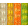 Miniatyrbillede 1 af 5: 4 ruller Halloween Deco Mesh - 10 tommer x 10 yard Deco Mesh ruller - Metallic folie
