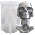 Miniatyrbillede 1 af 5: 3D Kranie Lys Form Kolonne Silikoneform