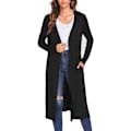 Miniatyrbillede 1 af 5: Kvinder Plus Størrelse Lang Åben Front Drape Maxi Cardigan Letvægts Duster Lang