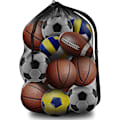 Miniatyrbillede 1 af 5: Ekstra stor sportsboldtaske i mesh, basketballtasker til holdbolde, justerbar