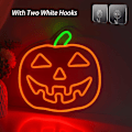 Miniatyrbild 5 av 7: Neon skylt, Halloween pumpa vägglampa väggdekor, batteri eller USB-driven LED-skylt med krokar för sovrum, barnrum, vardagsrum