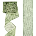 Miniatyrbild 3 av 5: Glitter Mesh Ribbon Grön Web Mesh Wired Ribbon Metallic Mesh Ribbon Sparkling