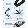 Miniatyrbillede 5 af 5: Multi-opladningskabel, 60W PD Type C-oplader, 4 i 1 magnetisk nøglering