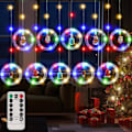 Miniatyrbilde 1 av 5: Julegardinlys med hengende lys: 11FT Led Fairy String Twinkle Xmas