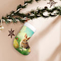 Miniatyrbild 9 av 9: Påskhare Vår Fjäril Tryck Julstrumpa Julpynt Eldstad Hängande Julstrumpor För Familj Semester Julparty Dekoration
