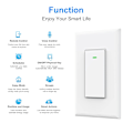 Miniatyrbillede 2 af 5: Smart Wifi-lysafbryder. Trådløs fjernbetjening. Neutral