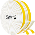 Miniatyrbild 1 av 5: Självhäftande dörrtätning - Skumtejp för kollisionstätning (total längd 10 m)