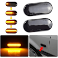 Miniatyrbillede 2 af 5: Dynamisk LED sideindikator til VW Bora, Golf, Passat, Polo, Sharan, Vento (sort)