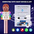 Miniatyrbild 5 av 5: Karaokemikrofon för barn, trådlös Bluetooth handhållen