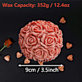 Miniatyrbilde 5 av 5: Former for lysproduksjon, Roses 3D silikonsojavax