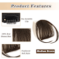 Miniatyrbilde 3 av 5: Clip-in lugg for kvinner 100% ekte hår extensions Wispy lugg Fringe