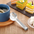 Miniatyrbilde 5 av 7: Teposeklemmer i rustfritt stål, skje for teposer, sølvfarget sil, teposeklemmer for løse blader, gripe isbiter, sukker (4 stk) Sølv