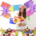 Miniatyrbilde 4 av 5: 4 stk 22 tommer 4D lilla Starburst Cone Mylar ballonger 14 Point Star