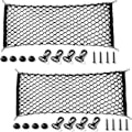 Miniatyrbillede 1 af 5: 2 Pakker Heavy Duty Cargo Net Stretchable. Justerbar Elastisk Bagagerum
