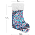 Miniatyrbillede 3 af 7: Jule-Strømpe, Personlige Jule-Strømper 2-pak Bohemian Mandala Aztec 45,7 cm Jule-Strømper Hængende Ornament Pejs til Træ