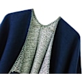 Miniatyrbilde 3 av 5: Fargeblokk Dame Sjal Wrap Stilig Åpen Front Poncho Cape