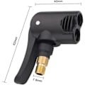 Miniatyrbilde 4 av 5: Dobbelthodet sykkelsporpumpe Däck luftpumpe ventiladapter
