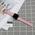 Miniatyrbild 2 av 3: För Fitbit Versa 4 / Sense 2 Rund Svans Äkta Läder Klockarmband VST Pink