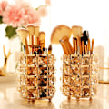Miniatyrbillede 4 af 8: n ncil Continer Holder Office Desk ccessories Continer Mke Up Brushed Storge Box (Crystl,Gold)  Crystl,Gold  Crystal,Gold