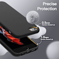 Miniatyrbilde 4 av 6: Silikondeksel for iPhone 6s/6 4.7 Ih, Siy-Soft Touch Full-Body Beskyttelsesdeksel, Støtsikkert deksel med Mikrofiberfôr (Svart) Svart
