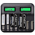 Miniatyrbillede 2 af 5: Lcd Universal Batterioplader - 8 Bay Aa /aaa /c /d Batterioplader