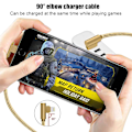 Miniatyrbild 3 av 5: iPhone-laddare, [Apple MFi-certifierad] 3-pack 6ft 90 graders iPhone