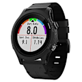Miniatyrbild 1 av 5: För Garmin Forerunner 935 22mm Läder Stål Spänne Klockarmband JZC Black