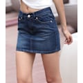Miniatyrbilde 3 av 5: Kvinners Casual Kort Denim Skjørt