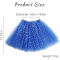 Miniatyrbillede 2 af 5: LED-lys nederdel til kvinder - lysende stjerneskørter - lagdelt ballet-tutus - elastisk mesh