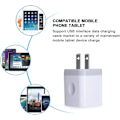 Miniatyrbilde 4 av 5: USB-adapter for vegglader, 5-pak 2,1Amp Fast Dual Port Wall