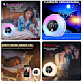 Miniatyrbillede 6 af 8: Vækkeur med solopgangslys til børn, tunge sovende, soveværelse, søvnhjælp, dobbeltalarmer, Bluetooth, natlys, 5 farver, 3 lyde, ideel til