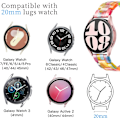 Miniatyrbild 2 av 6: Kompatibel med   Galaxy Watch 7/6/5/4 40mm 44mm/ 5 Pro 45mm/ Watch 6/4 Classic 43mm 47mm 42mm 46mm/ Active 2 44mm 40mm, 20mm Mjuk Hartsband B -