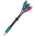 Miniatyrbilde 4 av 4: 3,5 mm hann til 3RCA hunnkabel - Videoadapter for AV, lyd og