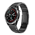 Miniatyrbillede 1 af 5: For Garmin Descent Mk 2 26mm Skildpadde Skal Rustfrit Stål Urrem OQK Black