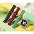 Miniatyrbillede 5 af 5: Bløde silikone remme til Fitbit Versa 3/4/Sense - Stor/Lille (4-pak)