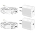 Miniatyrbild 1 av 5: Iphone-laddare, [Apple Mfi-certifierad] 2-pack 20W Pd Typ C