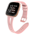 Miniatyrbild 1 av 5: For Fitbit Versa 2 Läder Mellanöppning Klockarmband IDZ Pink