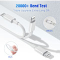Miniatyrbild 4 av 5: iPhone-laddningskabel. Lightning till USB-A MFi-certifierad sladd 4-PACK