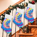 Miniatyrbillede 4 af 7: Jule-Strømpe, Personlige Jule-Strømper 2-pak Rainbow Tie Dye Swirl Gradient 18 tommer Jule-Strømper Hængende Ornament Pejs til