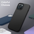 Miniatyrbilde 6 av 6: Silikondeksel for iPhone 15 Plus 6.7-Ih, Siy-Myk Berøring Fullkropps Beskyttende Telefondeksel, Støtsikkert Deksel (Svart) Svart