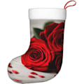 Miniatyrbillede 8 af 8: Julepynt Strømper med Rose - Holdbare, Farverige og Sjove Festlige Dekorationer - Jule Strømpe Pejs Ornamenter Jule Socke Gave Slik B