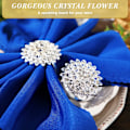 Miniatyrbild 5 av 5: Blomservett Ringar Legering Blommig Rhinestone Servetter Ringar Kristall Rhinestone