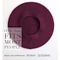 Miniatyrbilde 4 av 5: Kvinners Beret Lue Fransk Ull Beret Lue Beanie Cap Klassisk Ensfarget Høst Vinter